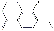 5-bromo-3,4-dihydro-6-methoxynaphthalene-1(2H)-thione 结构式