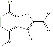 7-bromo-3-chloro-4-methoxybenzo[b]thiophene-2-carboxylic acid 结构式