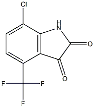 7-CHLORO-4-(TRIFLUOROMETHYL)-1H-INDOLE-2,3-DIONE 结构式