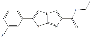 ethyl 2-(3-bromophenyl)imidazo[2,1-b]thiazole-6-carboxylate 结构式