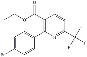 ethyl 2-(4-bromophenyl)-6-(trifluoromethyl)nicotinate 结构式
