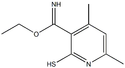 ethyl 2-mercapto-4,6-dimethylpyridine-3-methanimidate 结构式