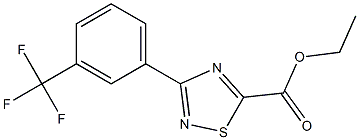 ethyl 3-(3-(trifluoromethyl)phenyl)-1,2,4-thiadiazole-5-carboxylate 结构式