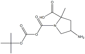 1-Boc-2-methyl4-aminopyrrolidine-1,2-dicarboxylate 结构式