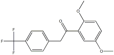 1-(2,5-dimethoxyphenyl)-2-(4-(trifluoromethyl)phenyl)ethanone 结构式