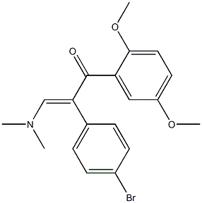 2-(4-bromophenyl)-1-(2,5-dimethoxyphenyl)-3-(dimethylamino)prop-2-en-1-one 结构式