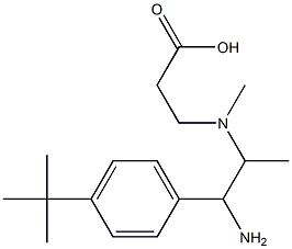 3-((1-amino-1-(4-tert-butylphenyl)propan-2-yl)(methyl)amino)propanoic acid 结构式