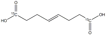 (4E)-4-Octenedioic Acid-1,8-13C2 结构式