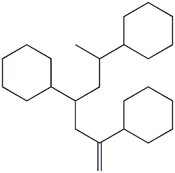 2,4,6-tricyclohexylhept-1-ene 结构式