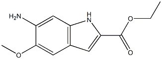 6-氨基-5-甲氧基-1氢-吲哚-2-甲酸乙酯 结构式