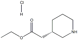 (S)-Ethyl 2-(piperidin-3-yl)acetic acid hydrochloride 结构式