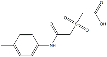 ({2-[(4-methylphenyl)amino]-2-oxoethyl}sulfonyl)acetic acid 结构式