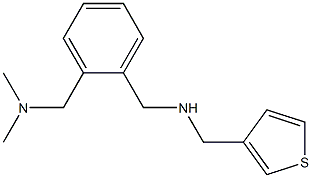 ({2-[(dimethylamino)methyl]phenyl}methyl)(thiophen-3-ylmethyl)amine 结构式