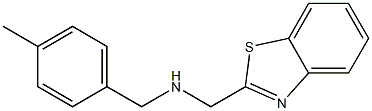 (1,3-benzothiazol-2-ylmethyl)[(4-methylphenyl)methyl]amine 结构式