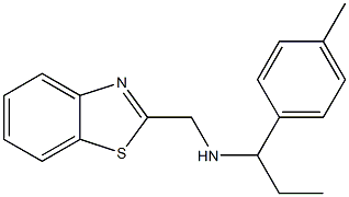 (1,3-benzothiazol-2-ylmethyl)[1-(4-methylphenyl)propyl]amine 结构式