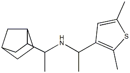 (1-{bicyclo[2.2.1]heptan-2-yl}ethyl)[1-(2,5-dimethylthiophen-3-yl)ethyl]amine 结构式