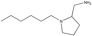 (1-hexylpyrrolidin-2-yl)methanamine 结构式