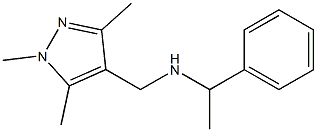 (1-phenylethyl)[(1,3,5-trimethyl-1H-pyrazol-4-yl)methyl]amine 结构式