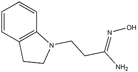 (1Z)-3-(2,3-dihydro-1H-indol-1-yl)-N'-hydroxypropanimidamide 结构式