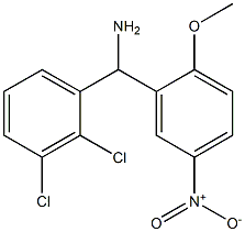 (2,3-dichlorophenyl)(2-methoxy-5-nitrophenyl)methanamine 结构式