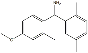 (2,5-dimethylphenyl)(4-methoxy-2-methylphenyl)methanamine 结构式