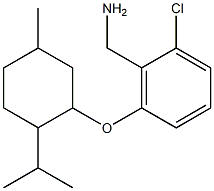 (2-chloro-6-{[5-methyl-2-(propan-2-yl)cyclohexyl]oxy}phenyl)methanamine 结构式