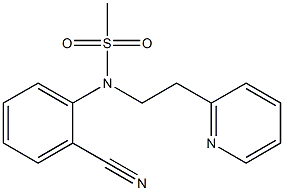 (2-cyanophenyl)-N-[2-(pyridin-2-yl)ethyl]methanesulfonamide 结构式