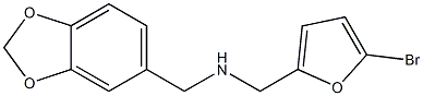 (2H-1,3-benzodioxol-5-ylmethyl)[(5-bromofuran-2-yl)methyl]amine 结构式