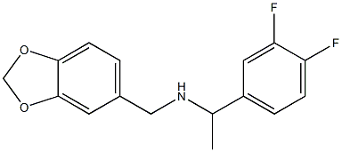 (2H-1,3-benzodioxol-5-ylmethyl)[1-(3,4-difluorophenyl)ethyl]amine 结构式