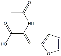 (2Z)-2-acetamido-3-(furan-2-yl)prop-2-enoic acid 结构式