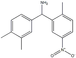 (3,4-dimethylphenyl)(2-methyl-5-nitrophenyl)methanamine 结构式