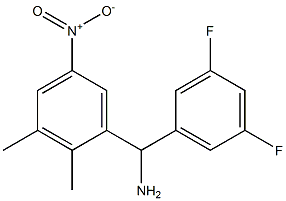 (3,5-difluorophenyl)(2,3-dimethyl-5-nitrophenyl)methanamine 结构式