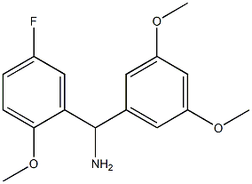 (3,5-dimethoxyphenyl)(5-fluoro-2-methoxyphenyl)methanamine 结构式