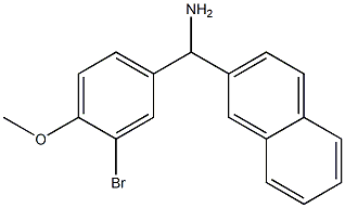 (3-bromo-4-methoxyphenyl)(naphthalen-2-yl)methanamine 结构式