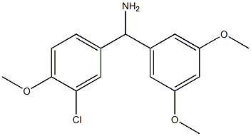 (3-chloro-4-methoxyphenyl)(3,5-dimethoxyphenyl)methanamine 结构式