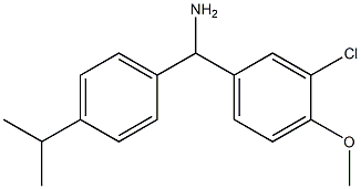 (3-chloro-4-methoxyphenyl)[4-(propan-2-yl)phenyl]methanamine 结构式