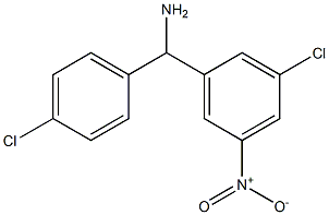 (3-chloro-5-nitrophenyl)(4-chlorophenyl)methanamine 结构式