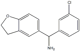 (3-chlorophenyl)(2,3-dihydro-1-benzofuran-5-yl)methanamine 结构式