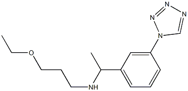 (3-ethoxypropyl)({1-[3-(1H-1,2,3,4-tetrazol-1-yl)phenyl]ethyl})amine 结构式