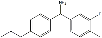 (3-fluoro-4-methylphenyl)(4-propylphenyl)methanamine 结构式