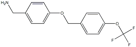 (4-{[4-(trifluoromethoxy)phenyl]methoxy}phenyl)methanamine 结构式