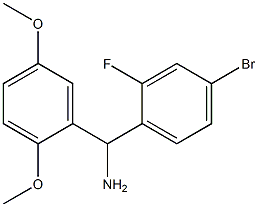 (4-bromo-2-fluorophenyl)(2,5-dimethoxyphenyl)methanamine 结构式