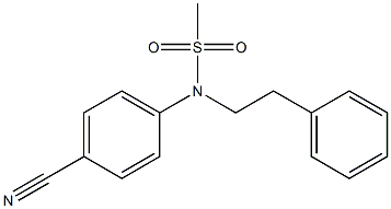 (4-cyanophenyl)-N-(2-phenylethyl)methanesulfonamide 结构式