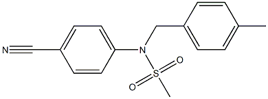 (4-cyanophenyl)-N-[(4-methylphenyl)methyl]methanesulfonamide 结构式