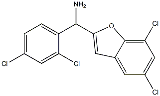 (5,7-dichloro-1-benzofuran-2-yl)(2,4-dichlorophenyl)methanamine 结构式