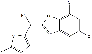 (5,7-dichloro-1-benzofuran-2-yl)(5-methylthiophen-2-yl)methanamine 结构式