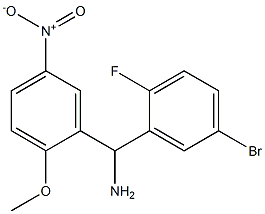 (5-bromo-2-fluorophenyl)(2-methoxy-5-nitrophenyl)methanamine 结构式