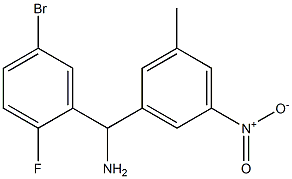 (5-bromo-2-fluorophenyl)(3-methyl-5-nitrophenyl)methanamine 结构式