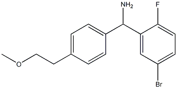 (5-bromo-2-fluorophenyl)[4-(2-methoxyethyl)phenyl]methanamine 结构式