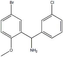 (5-bromo-2-methoxyphenyl)(3-chlorophenyl)methanamine 结构式